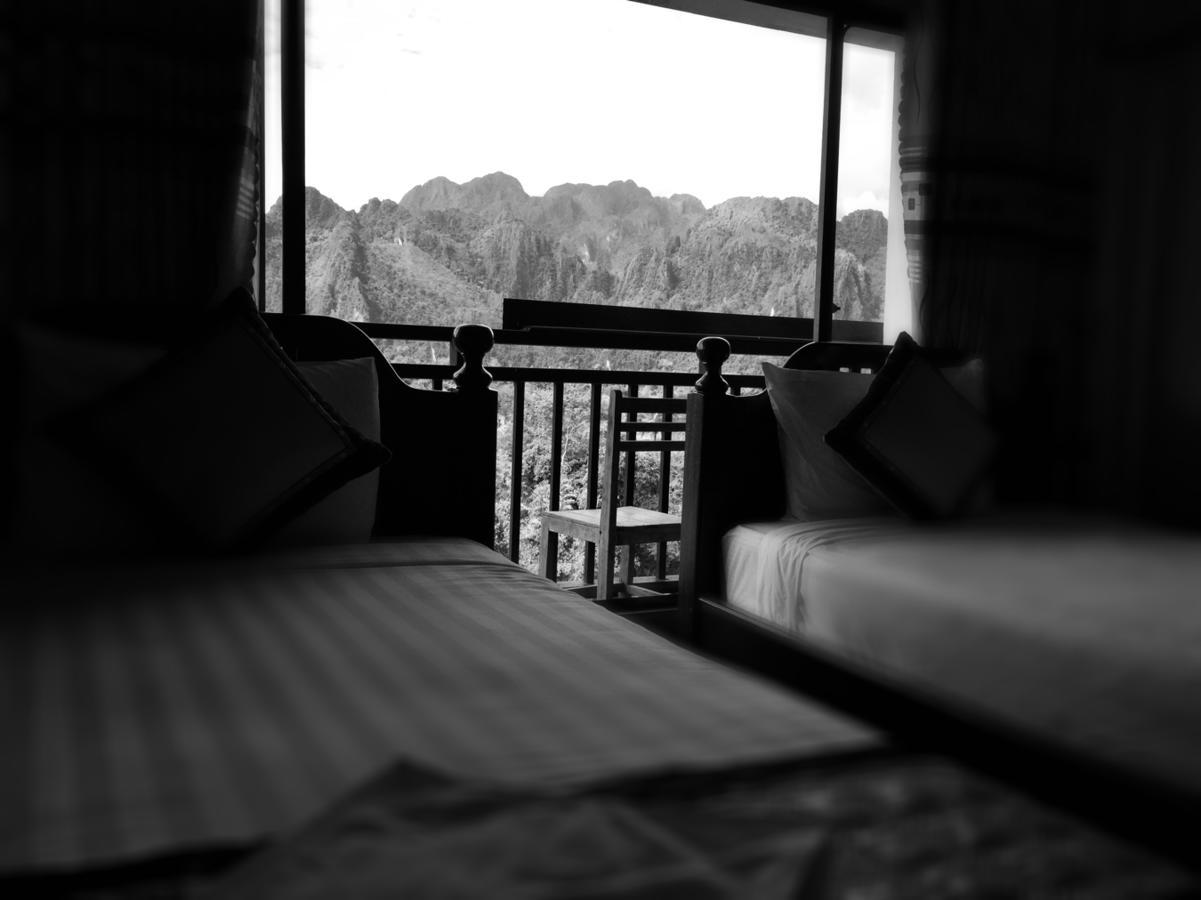 เมาน์เท็น วิว ริเวอร์ไซด์ บูทิก โฮเต็ล Hotel วังเวียง ภายนอก รูปภาพ