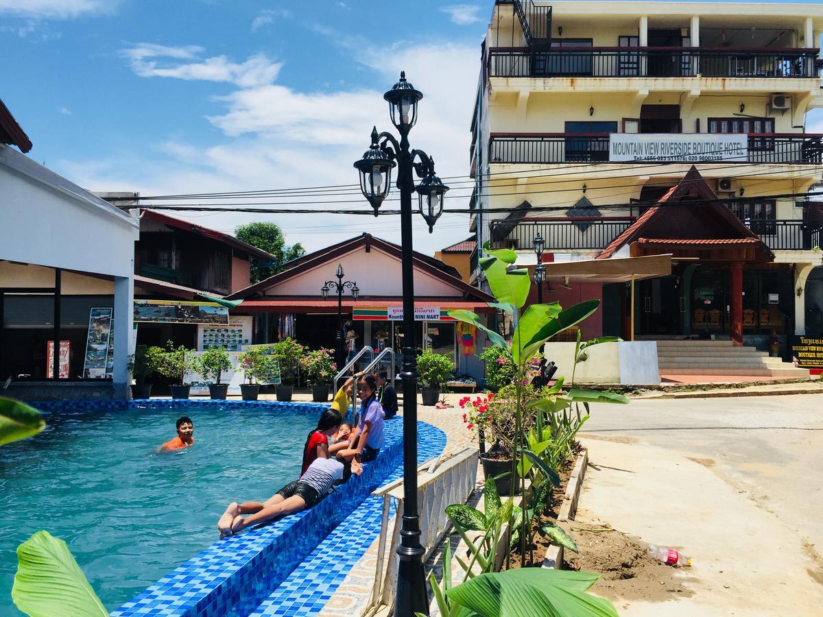 เมาน์เท็น วิว ริเวอร์ไซด์ บูทิก โฮเต็ล Hotel วังเวียง ภายนอก รูปภาพ
