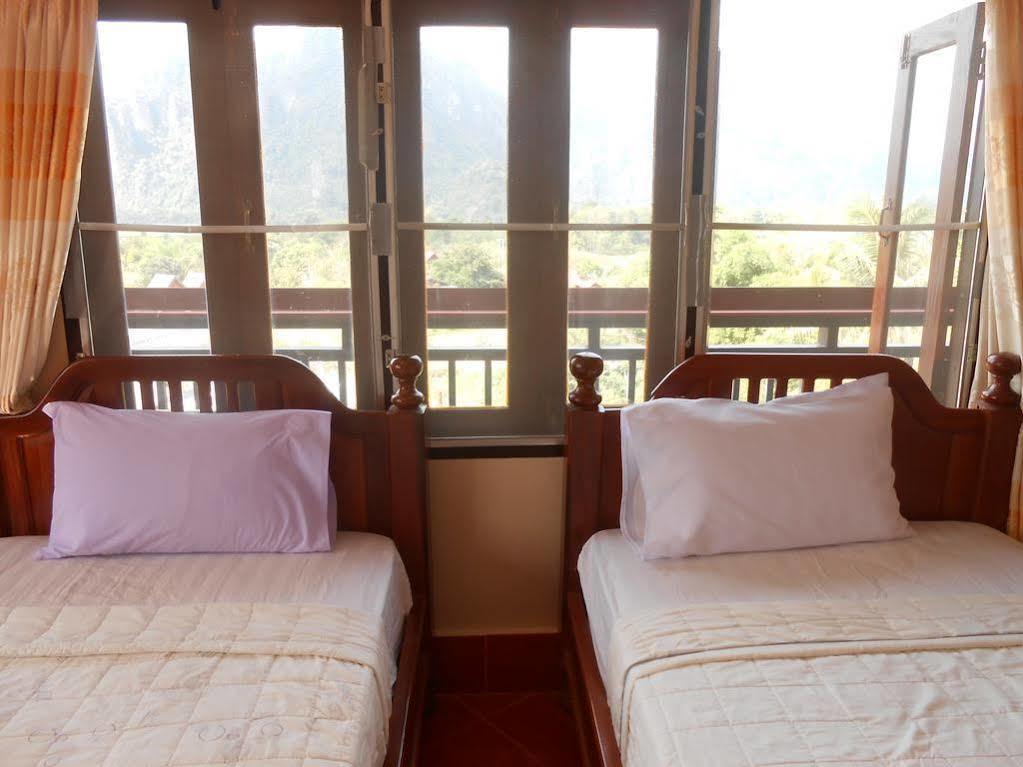 เมาน์เท็น วิว ริเวอร์ไซด์ บูทิก โฮเต็ล Hotel วังเวียง ภายนอก รูปภาพ