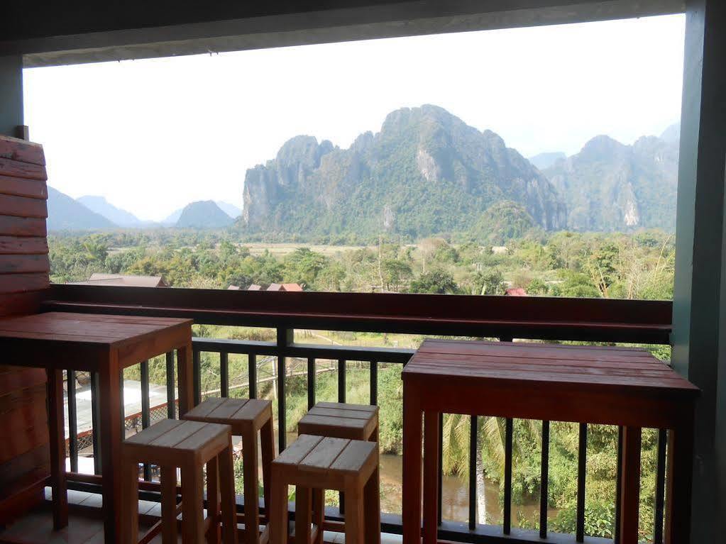 เมาน์เท็น วิว ริเวอร์ไซด์ บูทิก โฮเต็ล Hotel วังเวียง ภายนอก รูปภาพ