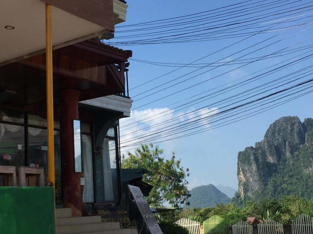 เมาน์เท็น วิว ริเวอร์ไซด์ บูทิก โฮเต็ล Hotel วังเวียง ภายนอก รูปภาพ
